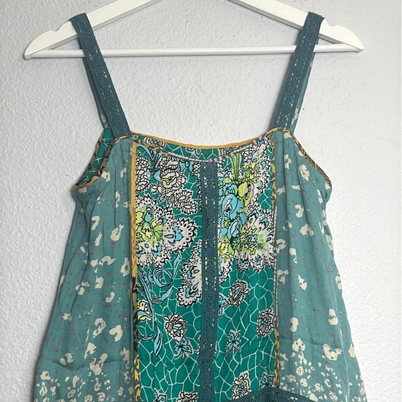 Anthropologie Tiny Boho Scarf Patchwork Womens Sleeveless Dress Size XSmall - Picture 5 of 13